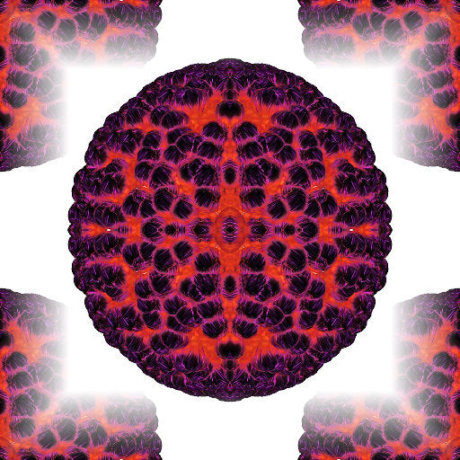 WALLPAPER⁶ — seamless mirror4 pattern from bacteria microscope colorful, Biology