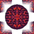 WALLPAPER⁶ — seamless mirror4 pattern from bacteria microscope colorful, Biology