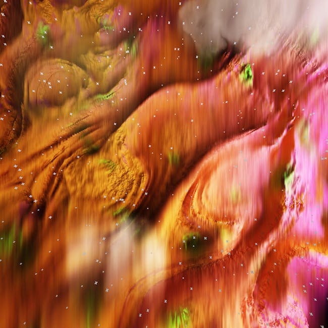Physics Kaleidoscope wallpaper pattern — base photo: Dynamic abstract artwork featuring vibrant swirling colors and textures, creating a sense of motion.