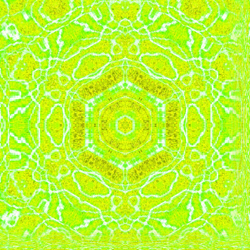 A seamless pattern of 3D geometric shapes arranged in a kaleidoscope symmetrical design, rendered in isometric perspective.