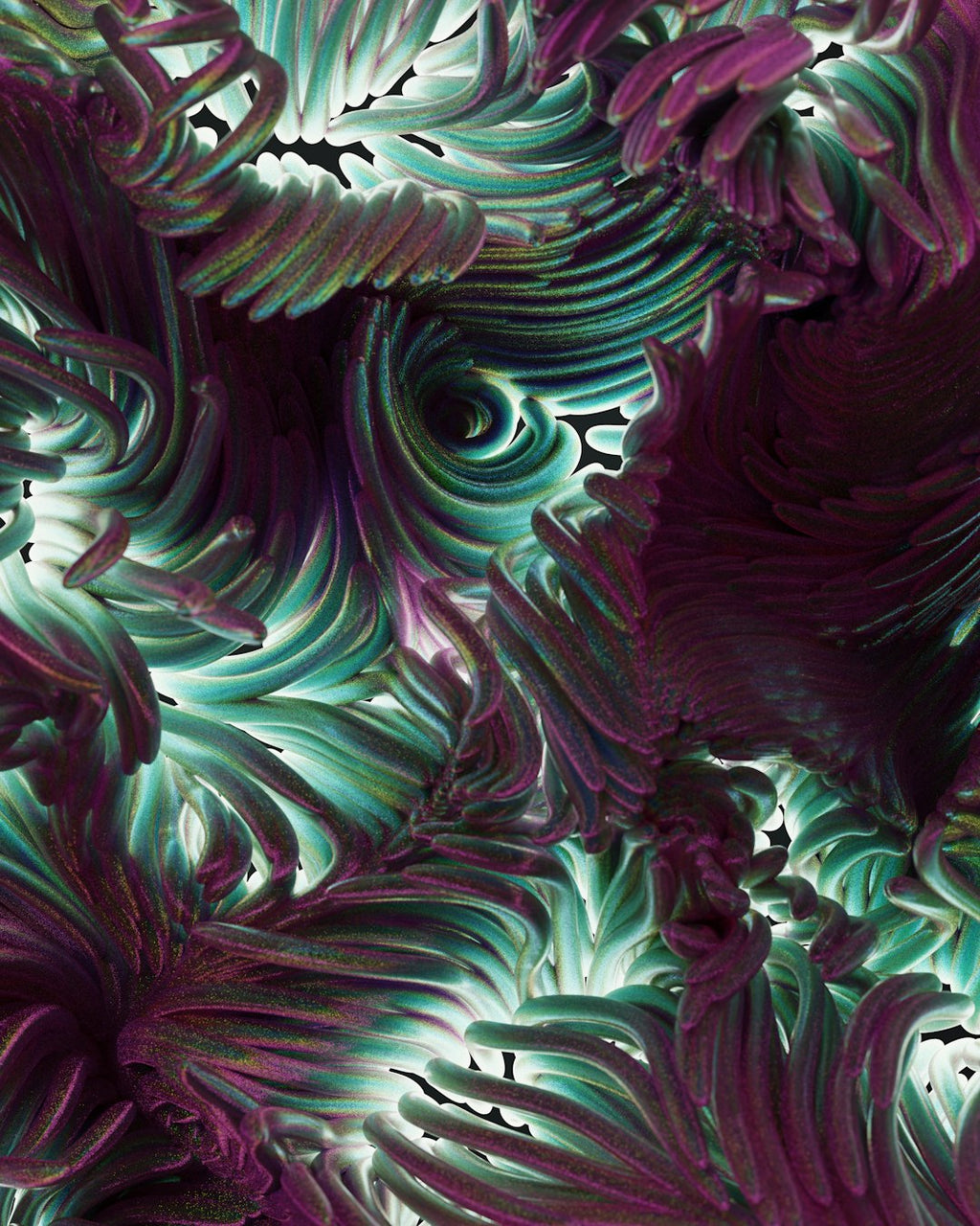 Portraits Mirror wallpaper pattern — base photo: liquid galaxy
