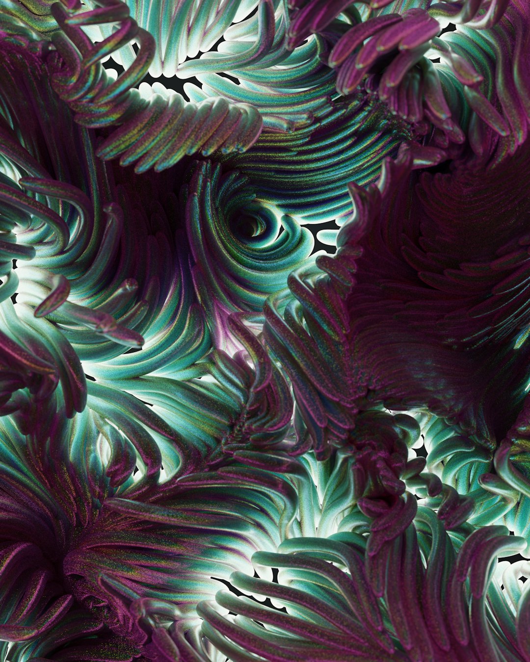 Portraits Mirror wallpaper pattern — base photo: liquid galaxy