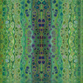 Abstract acrylic pour pattern with mirror symmetry, featuring organic shapes and vibrant color blends in a seamless repeat.