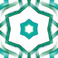 A radial, dark abstract pattern with golden crystalline fractals arranged in a complex Kaleidoscope symmetry.