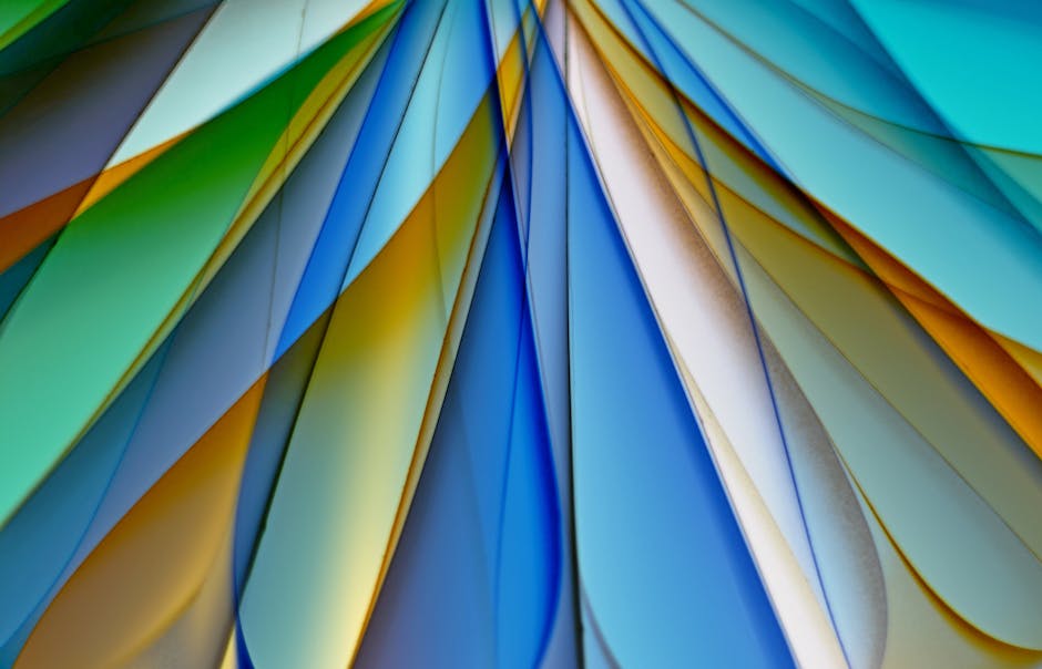 Seamless kaleidoscope wallpaper pattern — Geometry by wallpaper⁶ — base photo: Vibrant abstract design using layered colorful paper creating dynamic visual depth.