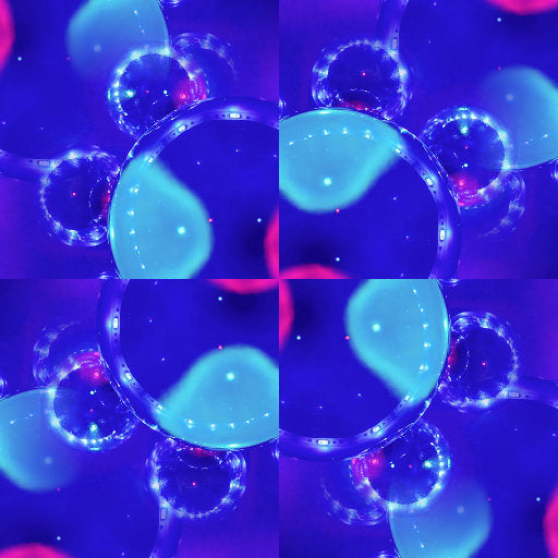 WALLPAPER⁶ — seamless rotate4 pattern from chemical reaction colorful, Chemistry