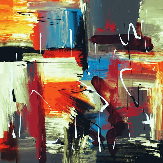 Seamless kaleidoscope wallpaper pattern — Calligraphy by wallpaper⁶ — base photo: Colorful abstract expressionist painting with bold brushstrokes and dynamic composition.
