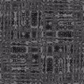 Abstract wallpaper pattern of interlocking gears in rotational symmetry, symbolizing encryption, in a dark metallic 3D render.