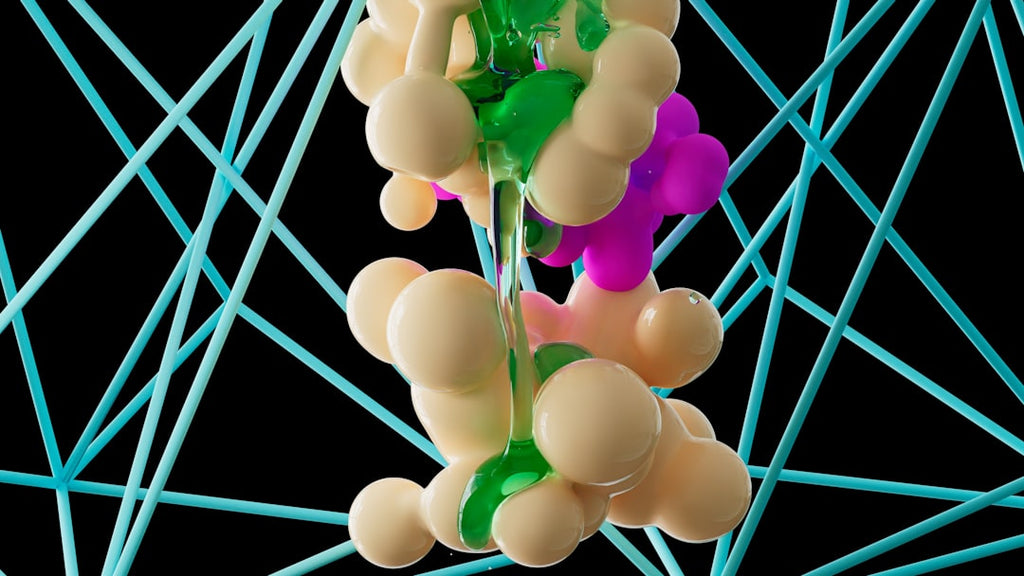 Seamless mirror wallpaper pattern — Biochemistry by wallpaper⁶ — base photo: 3D Render - Abstract with Green Flowing Liquid - Wallpaper - 8K