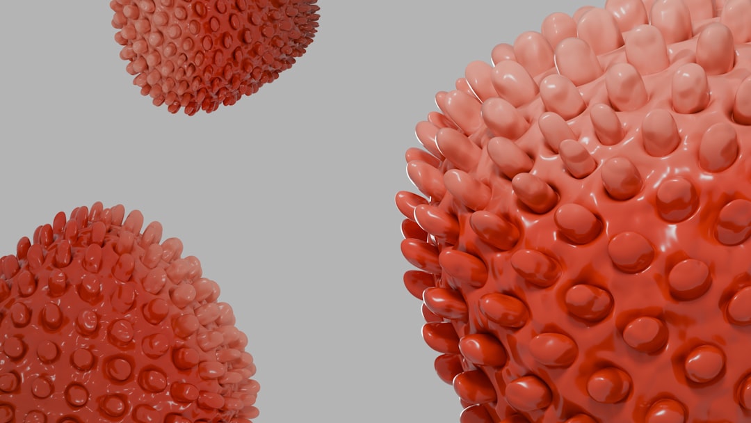 Seamless hex wallpaper pattern — Biochemistry by wallpaper⁶ — base photo: virus red 4k wallpaper red
