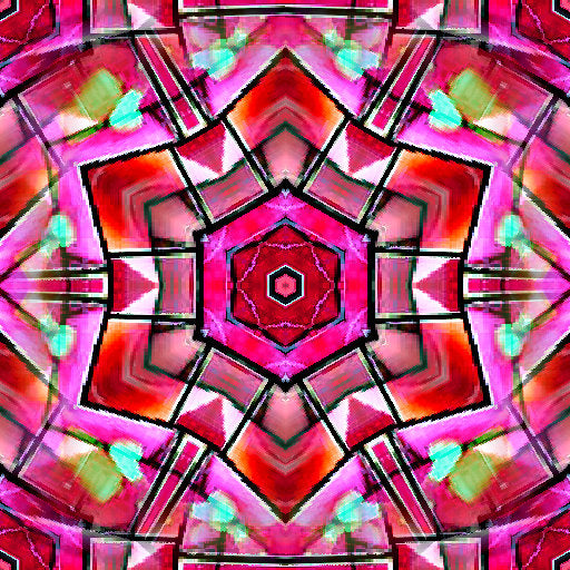 Seamless kaleidoscope wallpaper pattern — Stained Glass by wallpaper⁶