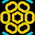 Seamless kaleidoscope wallpaper pattern — Arithmetic by wallpaper⁶