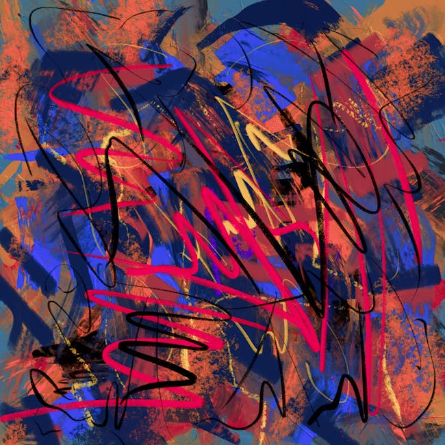 Seamless diamond wallpaper pattern — Glitch by wallpaper⁶ — base photo: Dynamic abstract expressionism artwork with vibrant colors and bold textures.