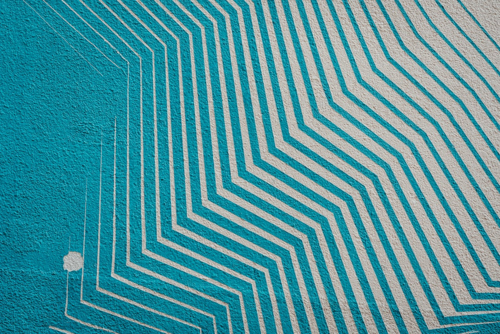 Physics Hexagon wallpaper pattern — base photo: a blue and white wall with a pattern on it