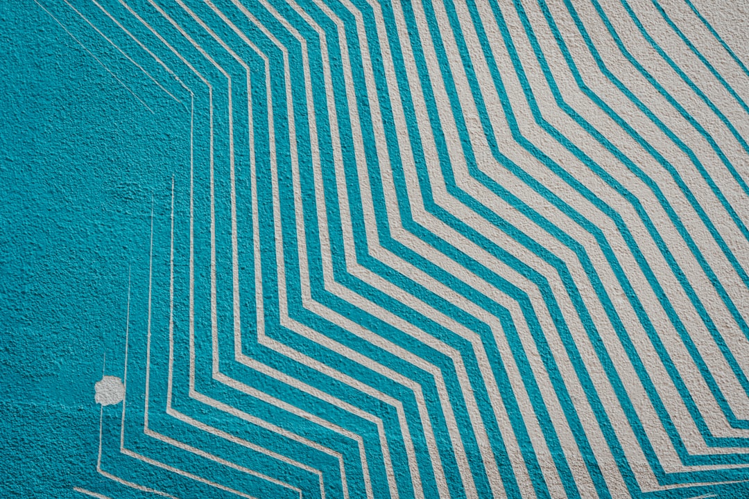 Physics Hexagon wallpaper pattern — base photo: a blue and white wall with a pattern on it