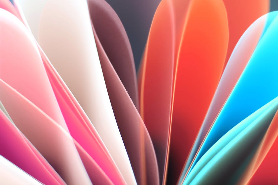 Seamless diamond wallpaper pattern — Origami by wallpaper⁶ — base photo: Dynamic abstract composition of colorful folded paper sheets with vibrant hues.