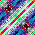 A seamless pattern of colorful origami cranes arranged in a diamond symmetry, representing peace and hope. Perfect for a modern, artistic interior.