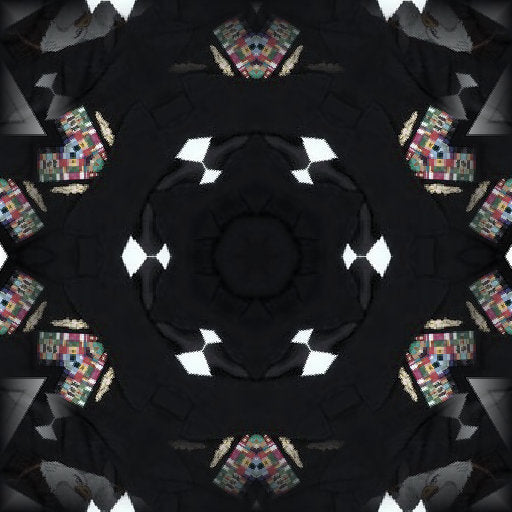 Abstract acrylic pour design with vibrant colors in a kaleidoscope pattern, created for wallpaper⁶.