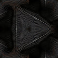 A seamless 3D isometric pattern of yellow and green translucent crystals arranged in a repeating Hex symmetry.