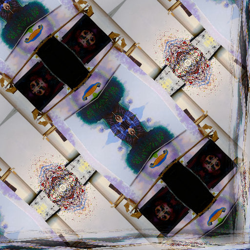 WALLPAPER⁶ — seamless diamond pattern from pixel sorting art, Glitch Art