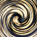 Borromean Rings pattern with pinwheel symmetry, inspired by topology and chocolate texture.