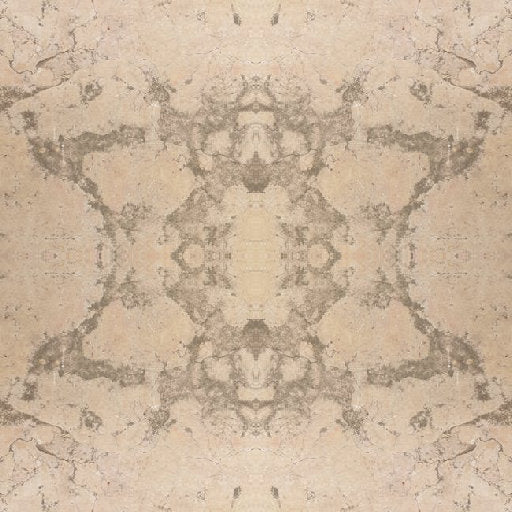A dark, symmetrical wallpaper pattern featuring sharp crystalline facets and smoky grey tones in Mirror symmetry.