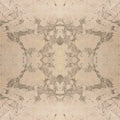 A dark, symmetrical wallpaper pattern featuring sharp crystalline facets and smoky grey tones in Mirror symmetry.