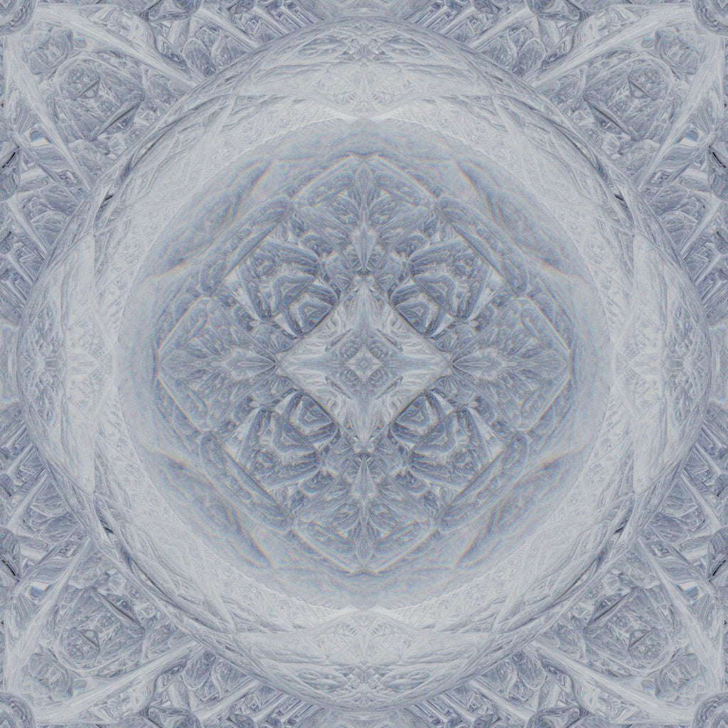 WALLPAPER⁶ — seamless kaleidoscope pattern from fractal nature, Fractals — base photo: From a series of renders of a procedurally generated array of 6858 transparent objects using the Bel