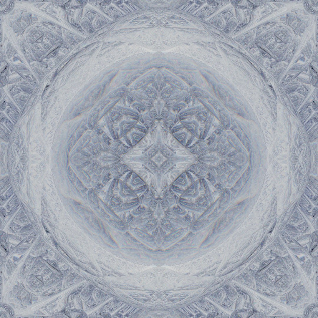 WALLPAPER⁶ — seamless kaleidoscope pattern from fractal nature, Fractals — base photo: From a series of renders of a procedurally generated array of 6858 transparent objects using the Bel