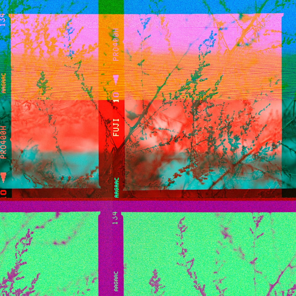 Seamless kaleidoscope wallpaper pattern — Glitch by wallpaper⁶ — base photo: blue and pink abstract painting