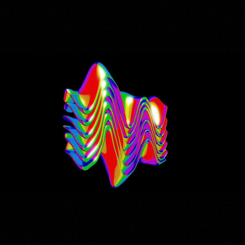 Seamless horizontal strip wallpaper pattern — Glitch by wallpaper⁶ — base photo: Waves