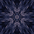 An intricate sapphire blue wallpaper pattern featuring radial kaleidoscope symmetry and aquatic crystalline textures.