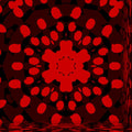 A 3D isometric pattern of interconnected crimson red tubes arranged in a kaleidoscope formation, suitable for self-adhesive wallpaper.