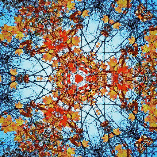 A seamless Hex symmetry wallpaper pattern featuring blue crystalline facets and golden geometric lines in a honeycomb layout.