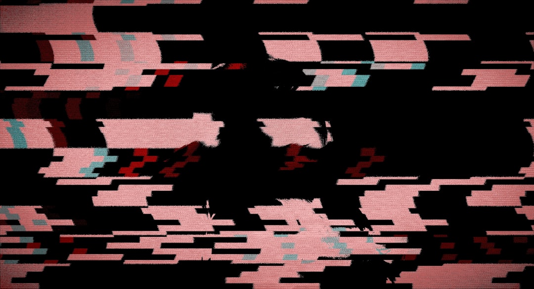 Seamless mirror wallpaper pattern — Glitch by wallpaper⁶ — base photo: Abstract digital glitch art with red and black patterns
