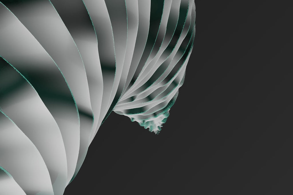 Möbius Twist Hex wallpaper pattern with a topology theme, based on a black and white photo of a curved object resembling a Möbius strip. — base photo: A striking black and white photograph of a curved object, artfully capturing the essence of a Möbius