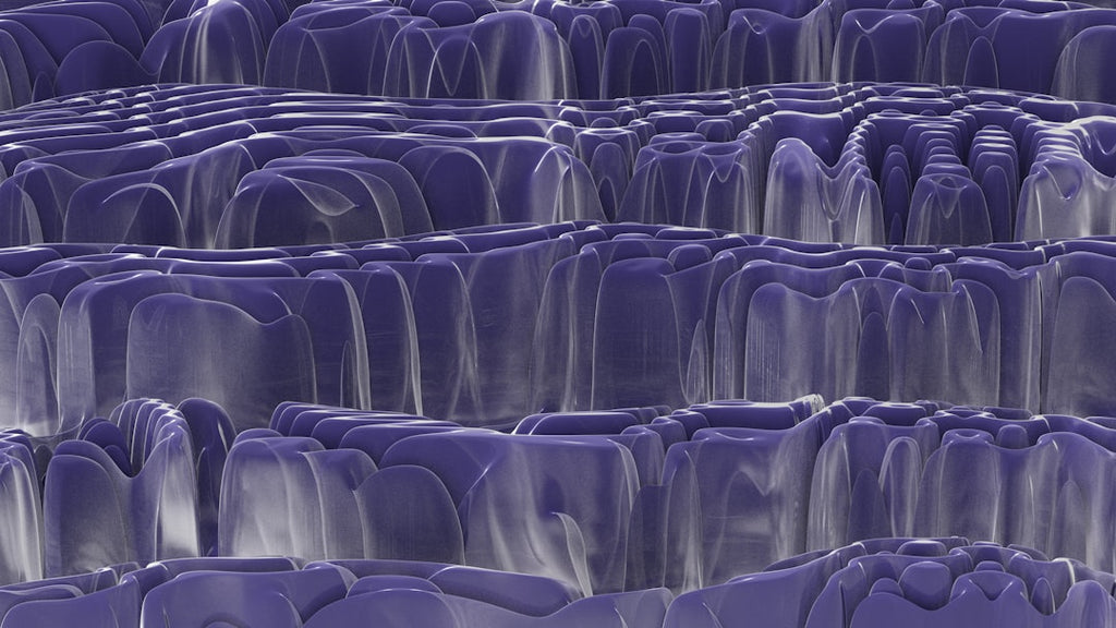 Biology Mirror wallpaper pattern — base photo: a very large group of purple rocks with water running down them