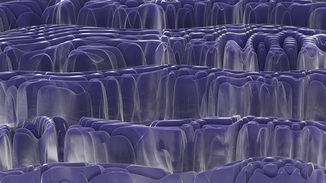 Biology Hexagon wallpaper pattern — base photo: a very large group of purple rocks with water running down them