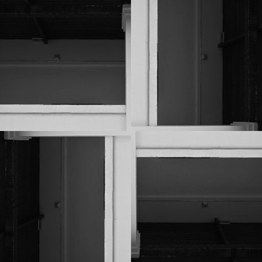 WALLPAPER⁶ — seamless rotate4 pattern from bauhaus architecture detail, Bauhaus