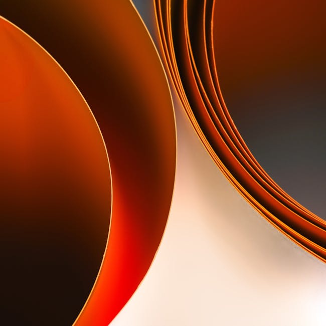 WALLPAPER⁶ — seamless rotate4 pattern from mobius strip, Topology — base photo: Vivid abstract image featuring folded orange paper creating dynamic patterns and textures.