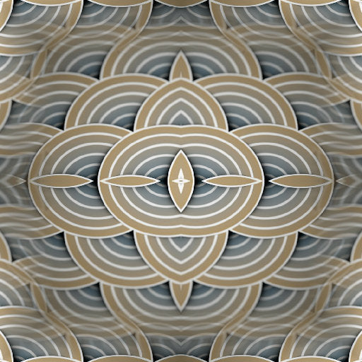 A seamless monochrome Op-Art pattern featuring mirrored radial lines that create a three-dimensional vortex effect.