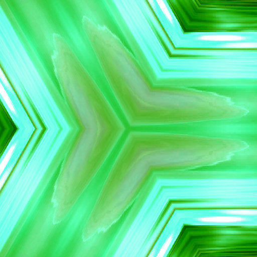 Close-up of Abstract Geometry wallpaper pattern with hex symmetry, showing 3D rendered shapes and light refractions.