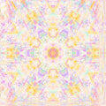 Abstract watercolor pattern with vibrant colors arranged in a symmetrical kaleidoscope repeat. Self-adhesive wallpaper.
