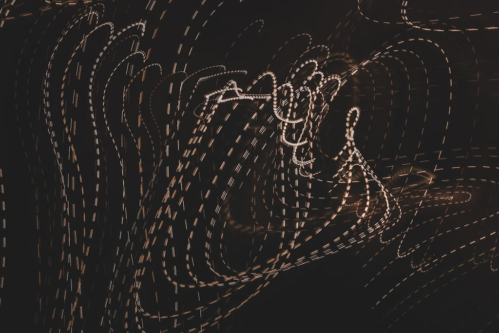 Physics Pinwheel wallpaper pattern — base photo: a black and white photo of a bunch of wires
