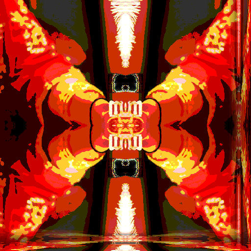 Seamless mirror wallpaper pattern — Calligraphy by wallpaper⁶