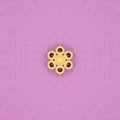 A radial Kaleidoscope wallpaper pattern featuring vibrant infrared weather patterns in orange, purple, and yellow tones.