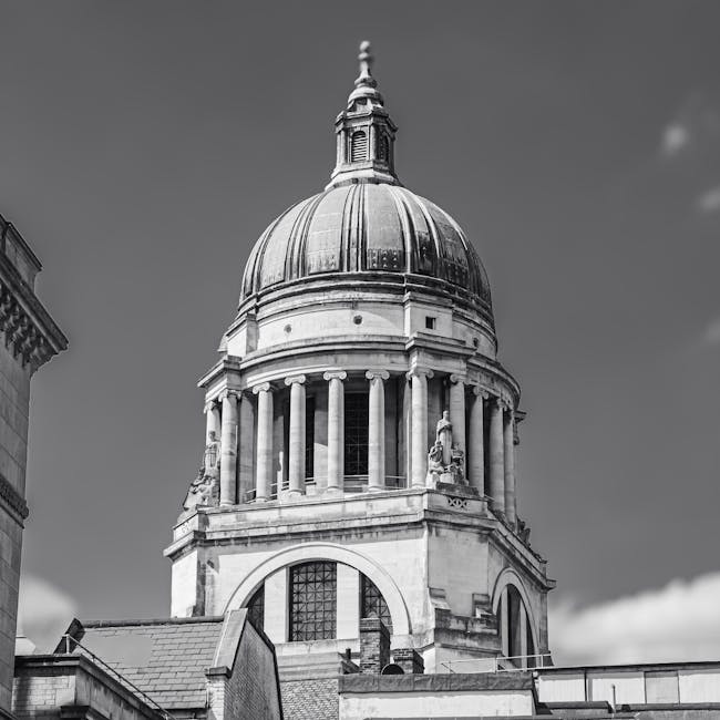 A seamless monochrome wallpaper pattern featuring cathedral architecture mirrored in a complex Hex symmetry arrangement. — base photo: A striking black and white capture by Anthony Obunadike featuring the interior ceiling and dome of a