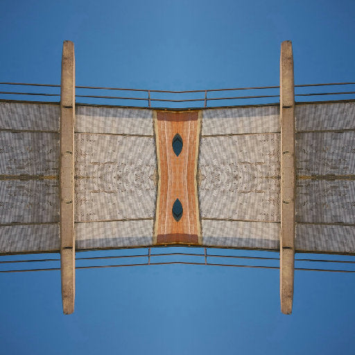 WALLPAPER⁶ — seamless mirror4 pattern from bauhaus architecture detail, Bauhaus