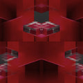 A seamless repeating tile featuring various 3D isometric objects arranged in a brick pattern, rendered in a clean, modern style.