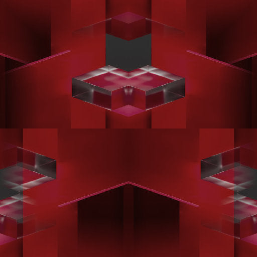 A seamless repeating tile featuring various 3D isometric objects arranged in a brick pattern, rendered in a clean, modern style.